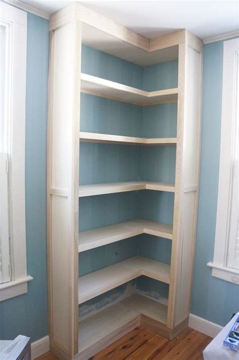 Diy Built In Corner Bookshelf Deux Maison Inspired To Build Diy