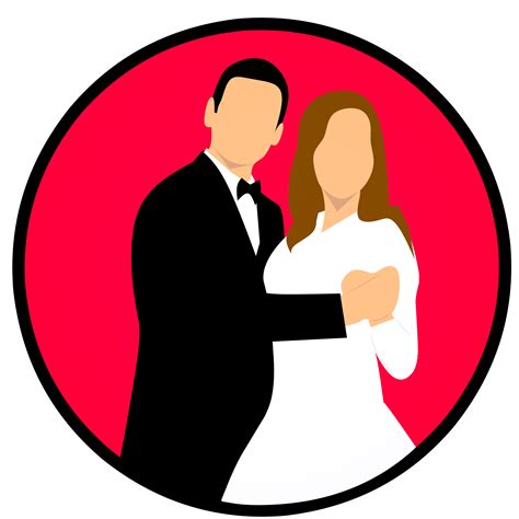Bride And Groom In Heart Clipart
