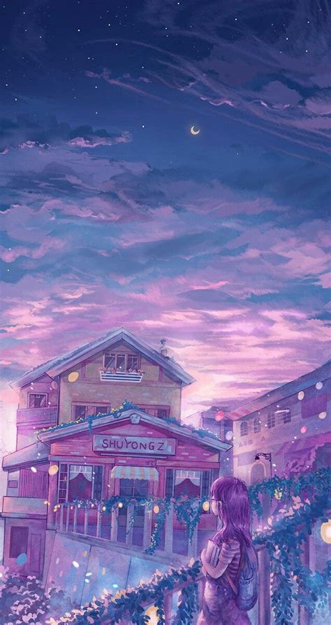 Here are only the best pink cute wallpapers. Pink and purple sky | Anime scenery, Anime background, Scenery