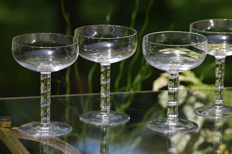 Vintage Crystal Cocktail Glasses Set Of 6 Royal Leerdam Netherland