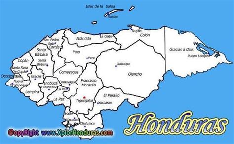 Departamentos De Honduras Departamentos Y Municipios De Honduras