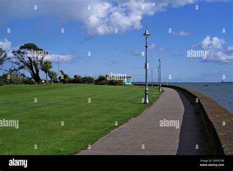 Clontarf Promenade Park Situated Along Dublin Bay On Sunny Summer Day