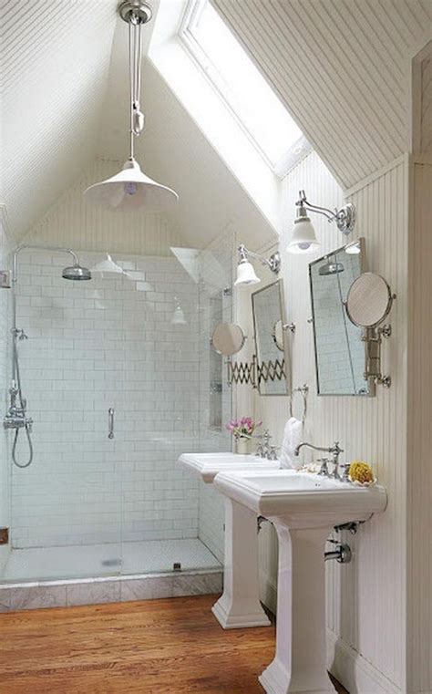 If there is no enough space for bath tube, you can set shower with cabin. 60+ Admirable Attic Bathroom Makeover Design Ideas | Small attic bathroom, Bathroom design ...