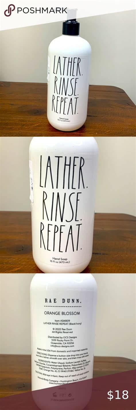 Rae Dunn Lather Rinse Repeat Hand Soap In Lathering Hand Soap