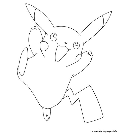 Pikachu Pokemon Go Coloring Page Printable