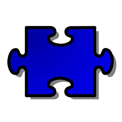 Puzzle Piece Free Stock Photo Illustration Of A Blue Puzzle Piece