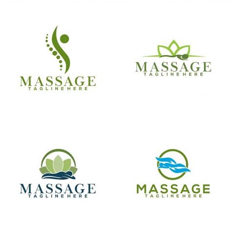 Logotipo Da Massagem Vetor Premium Logotipo Da Massagem Massageadores Logotipo
