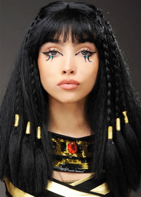 womens egyptian empress black cleopatra wig
