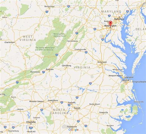 Maps Map Of Virginia And North Carolina With Cities Blog With