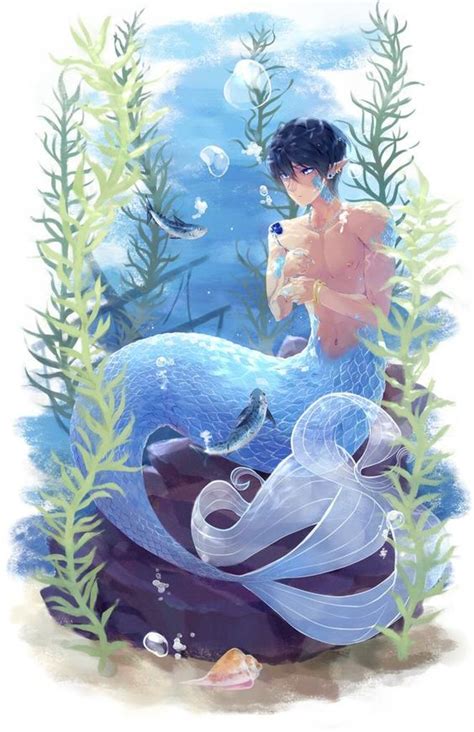 Anime Merman M Anime Anime Art Mermaid Artwork Mermaid Drawings Mermaid Paintings Fantasy