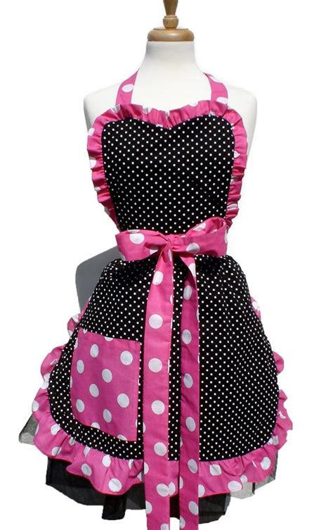 retro vintage inspired polka dots pinup 1950s apron free etsy polka dot aprons retro apron