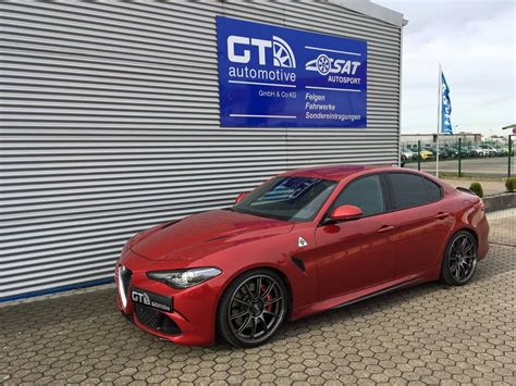 Alfa Romeo Giulia Quadrifoglio Red Oz Hypergt Hlt Wheel Wheel Front