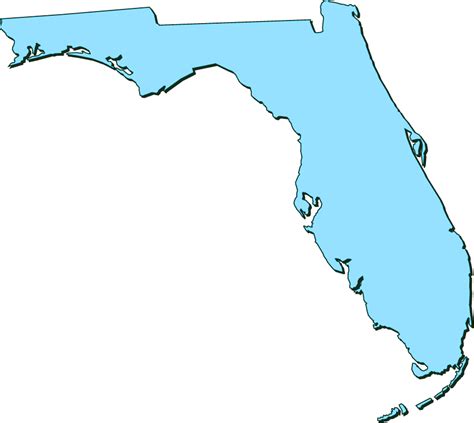 Map Florida Drawing Free Image Download