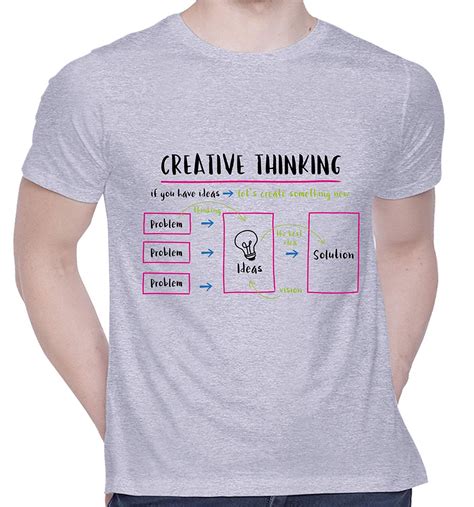 Graphic Printed T Shirt For Unisex Creative Thinking 2 Tshirt Casual