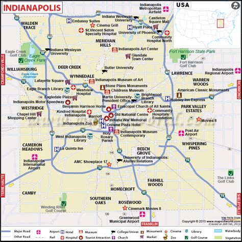 Road Map Of Indianapolis