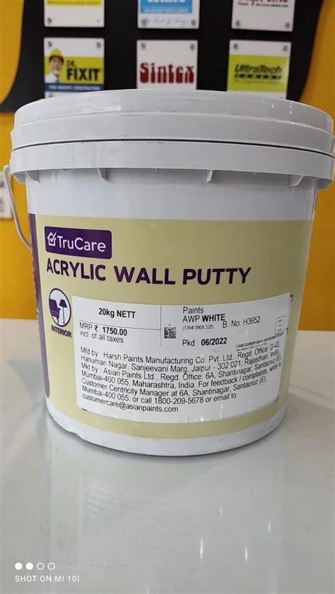 20 Kg Trucare Acrylic Wall Putty At Rs 1155bag Asian Paints Wall