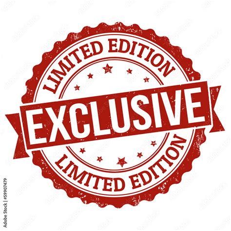 Exclusive Limited Edition Stamp Stock Vector Adobe Stock