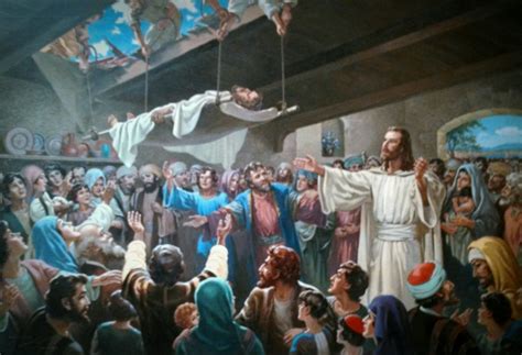 The Bible In Paintings 51 Jesus Heals A Paralytic Lowered Through A Roof