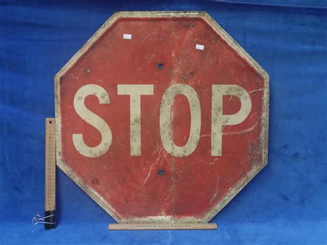 Lot Old Stop Sign