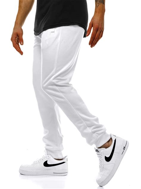 Comprar ropa deportiva para hombre. Pantalón de chándal de hombre blancos OZONEE JS/JZ11001 ...
