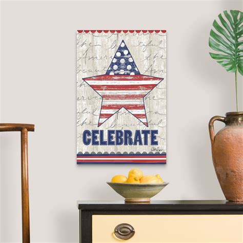 Celebrate America Canvas Wall Art Print American Flag Home Decor Ebay