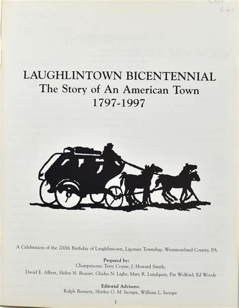LAUGHLINTOWN BICENTENNIAL: THE STORY OF AN AMERICAN TOWN, 1797-1997; A