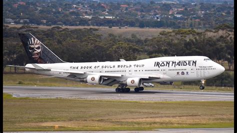 Spectacular Rare Iron Maiden Ed Force One 747 428 Landing At