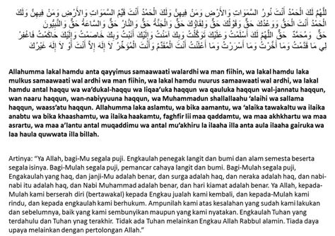 Doa Setelah Salat Tahajud Brainly Co Id