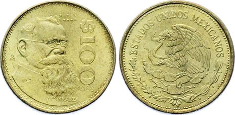 Monedas De 100 Pesos 1984 1992 De Mexico Valores Catálogo En Línea