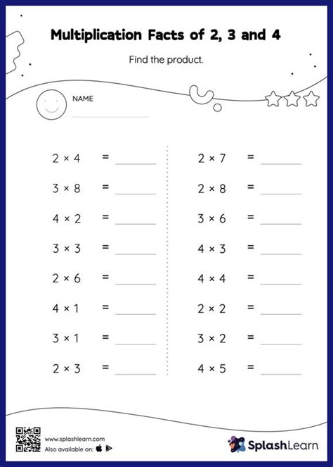 Multiplication Worksheets For Kids Online Splashlearn