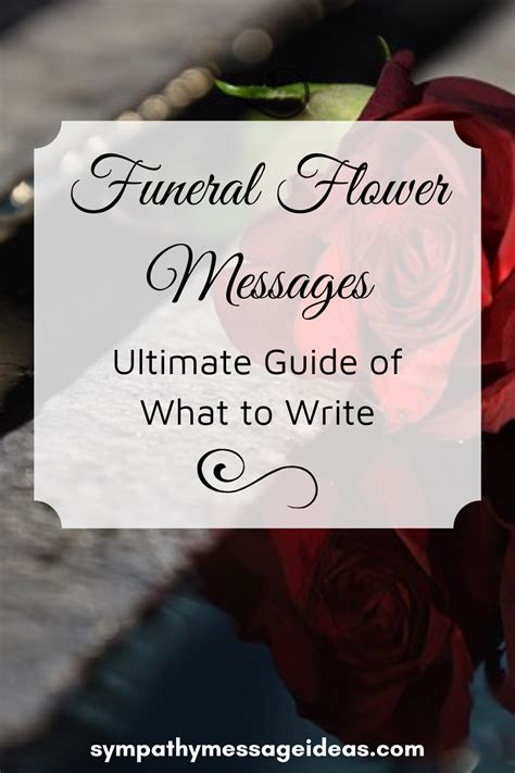 Funeral Flower Messages What To Say Sympathy Message Ideas