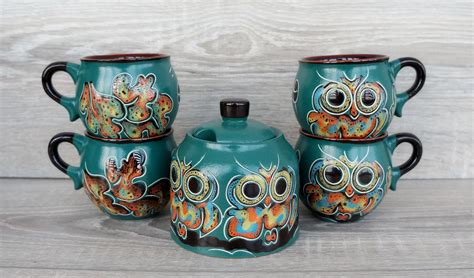 Owl Ts For Women Kitchen Tea Set For Owl Lover Coffee Tea Etsy