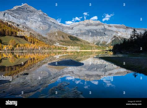 Lac De Derborence Switzerland Canton Valais Mountain Lake Lake