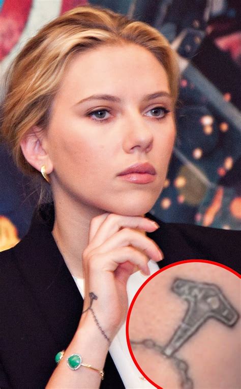 Scarlett Johansson Shows Off Her Tattoos On The Red Carpet