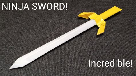 Origami Ninja Sword How To Make A Paper Sword Youtube
