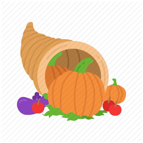 Turkey character thanksgiving icon royalty free vector image. Cornucopia, fruits, holiday basket, thanksgiving icon