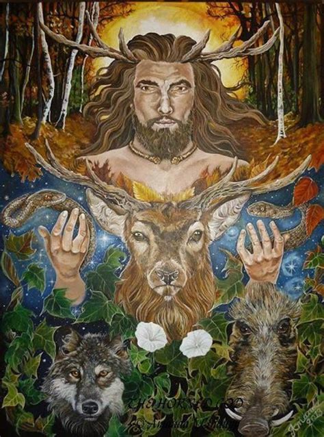 Cernunnoslord Of The Wood ☽ ☾ Celtic Gods Cernunnos Pagan Art