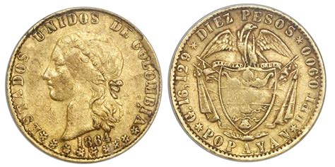 A tour from popayan that one should consider is to visit the picturesque mountain town of silvia, some 60km northeast of popayan. Popayan, Colombia, 10 pesos, 1864, NGC XF 40. - Daniel ...