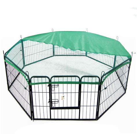 40 Heavy Duty 8 Panel Foldable Pet Playpen With Cover Paw Mate