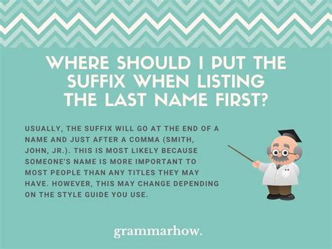 Where To Put The Suffix When Listing The Last Name First Complete Guide