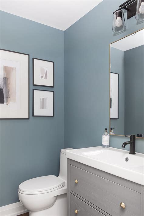 View interior and exterior paint colors and color palettes. Powder Room - A simple Powder Room that packs a punch with ...