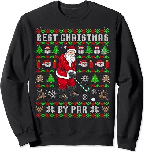 Funny Golf Ugly Christmas Golfer Sweatshirt Uk Clothing
