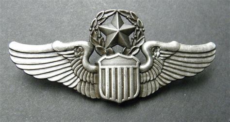 Usaf Air Force Large Master Pilot Wings Cap Badge 3 Inches Cordon