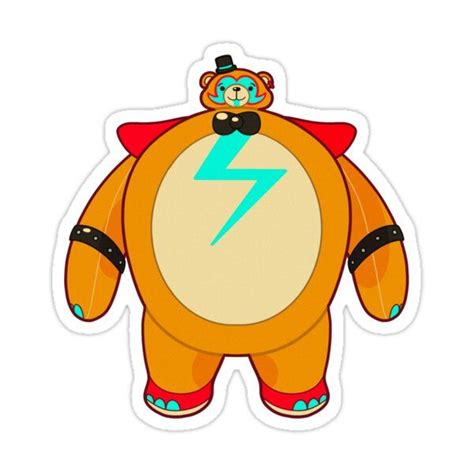 Glamrock Freddy Plush Fnaf Security Breach Sticker By Ez Bray