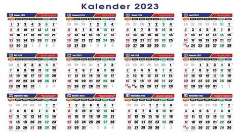 Unduh Gratis Kalender 2023 Versi Pdf Png Dan  Lengkap Dengan Hari