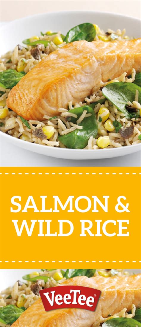 Salmon And Wild Rice Veetee Rice Hearty Meals Recipes Mushroom Rice