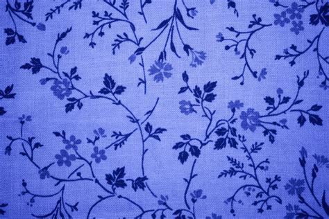 Free Picture Blue Floral Design Print Fabric Texture