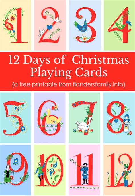 Free Printable 12 Days Of Christmas Cards