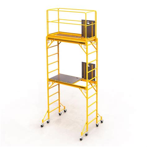 Metaltech Safeclimb Baker Style 12 Ft X 61 Ft X 25 Ft Steel Scaffold Tower With 1000 Lbs