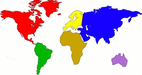 World Map Continents Drawing Free Image Download